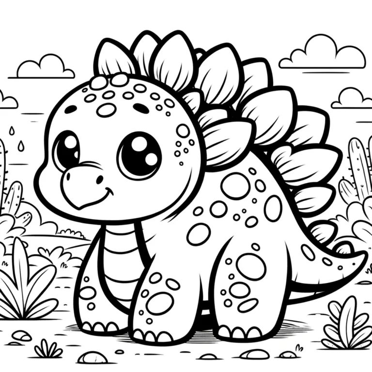 desenho educativo de Donossauros Para Colorir