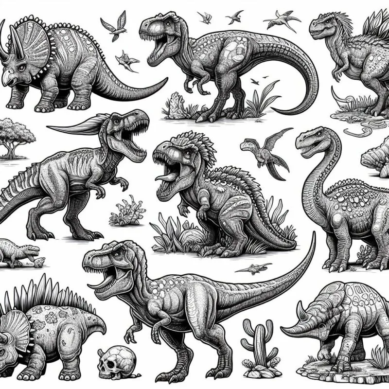 imagem de Donossauros Para Colorir para colorir grátis