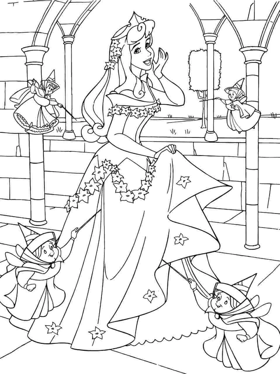 desenho educativo de Princesas Para Colorir