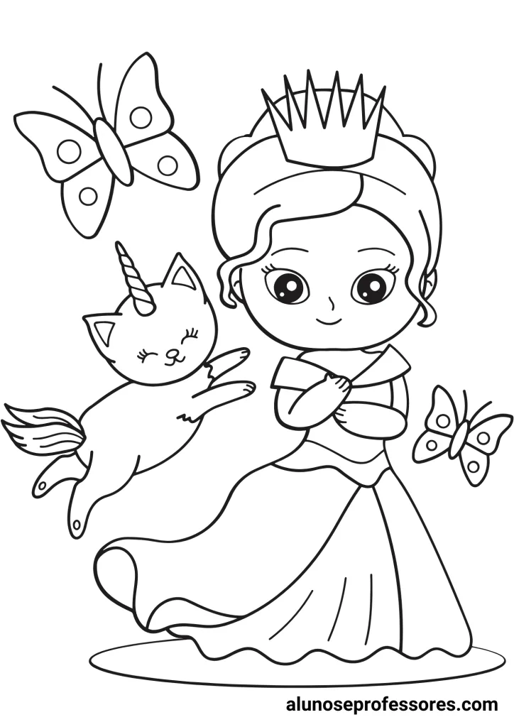 atividade de colorir Princesas Para Colorir
