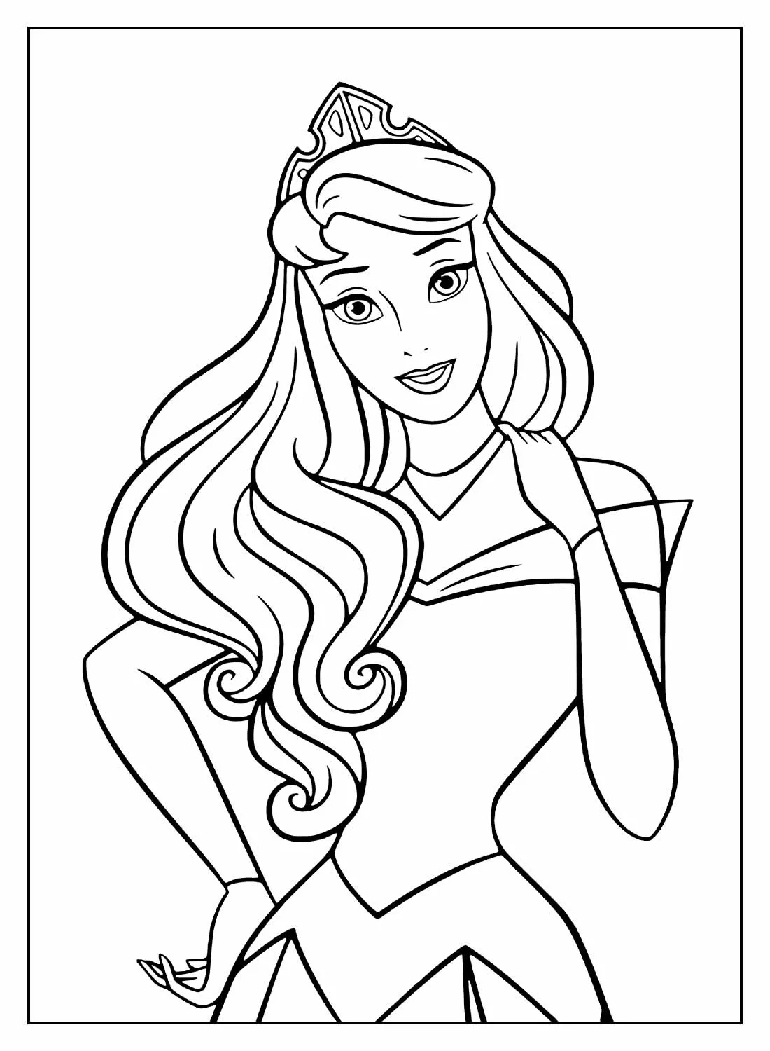 desenho de Princesas Para Colorir para imprimir