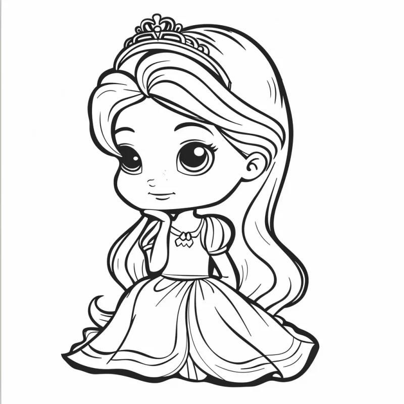 desenho educativo de Princesas Para Colorir