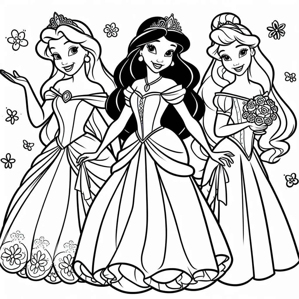 Princesas Para Colorir para colorir