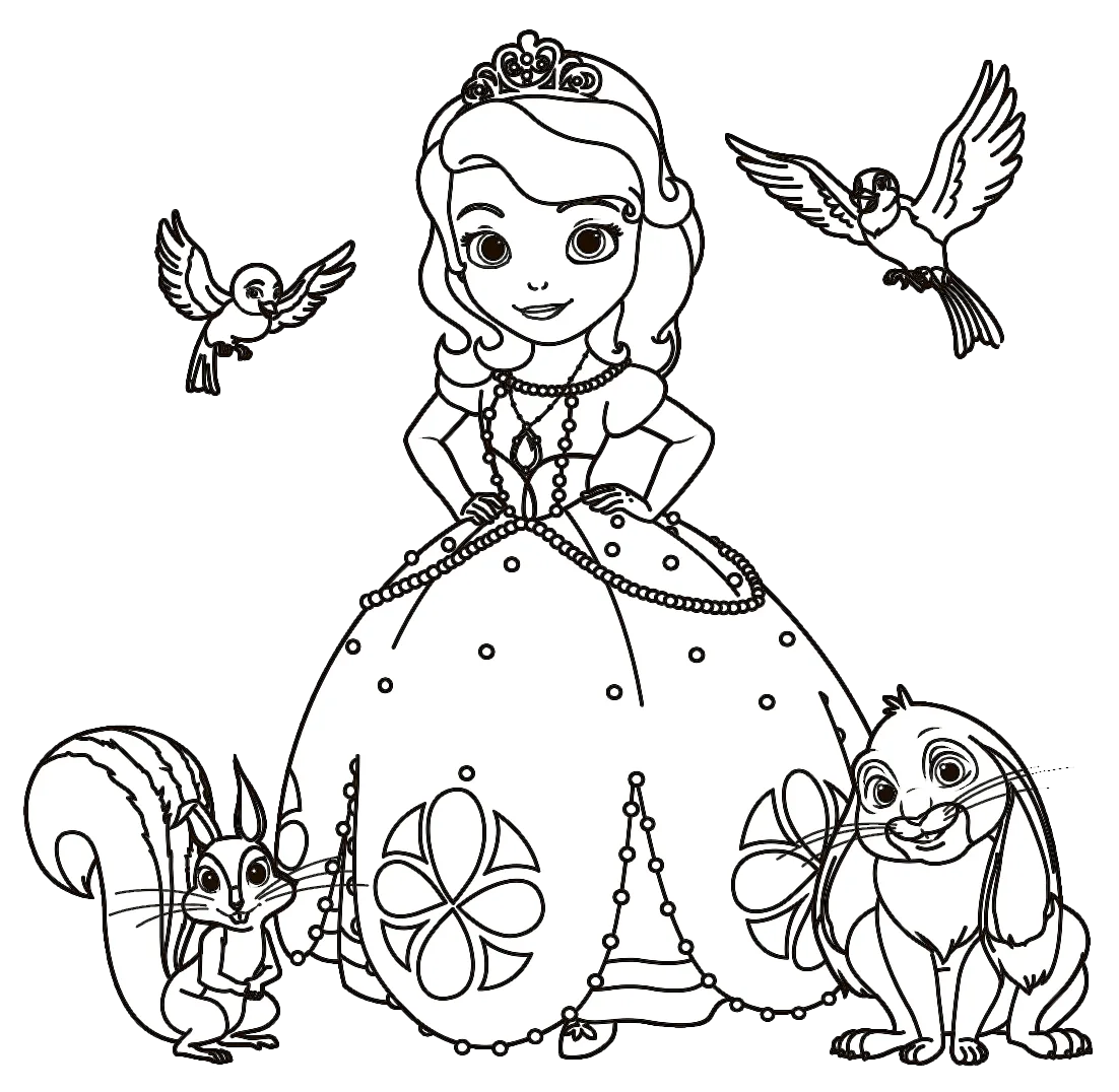 desenho de Princesas Para Colorir para imprimir