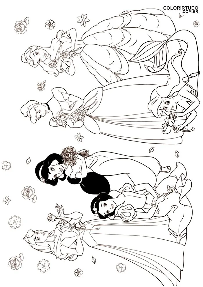 Princesas Para Colorir para download gratuito