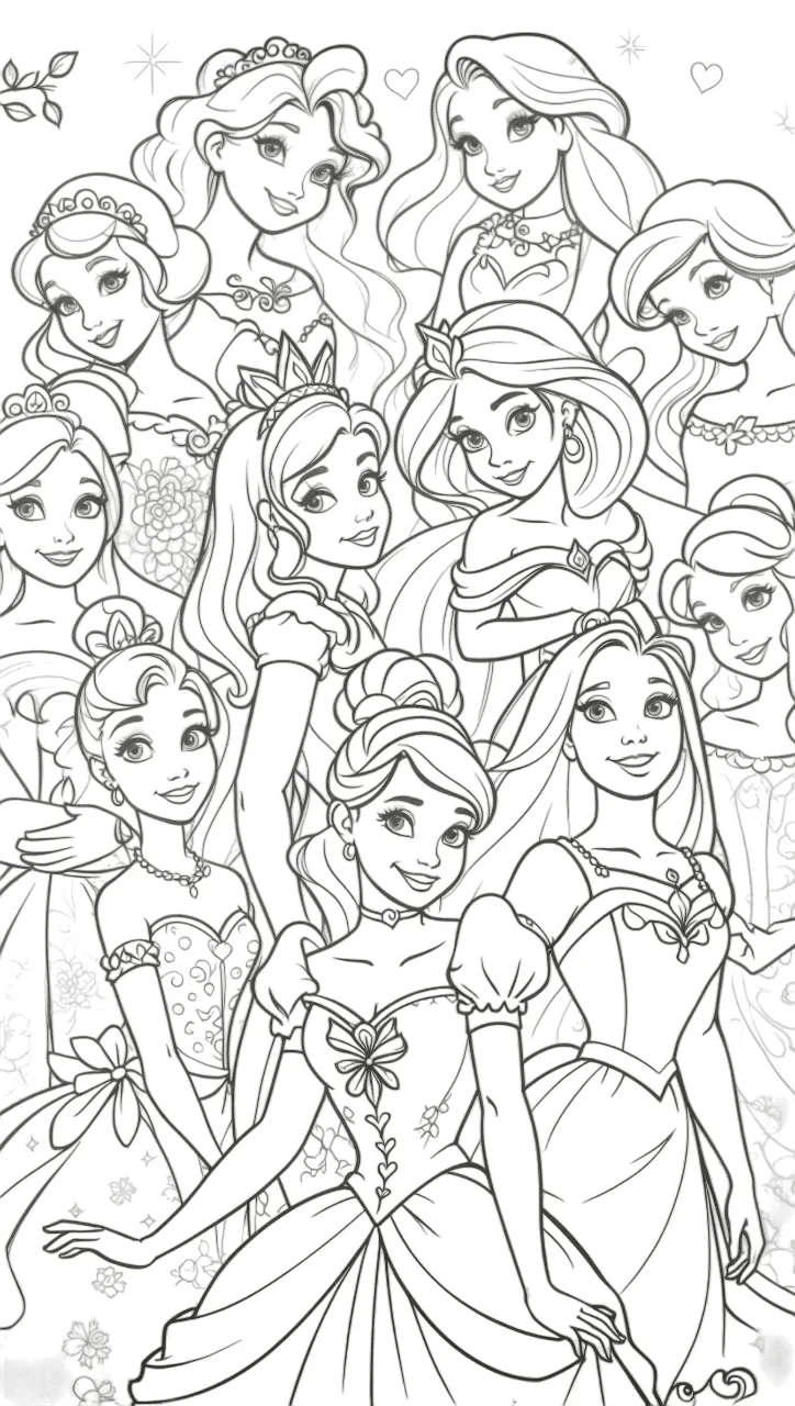 Princesas Para Colorir desenho infantil