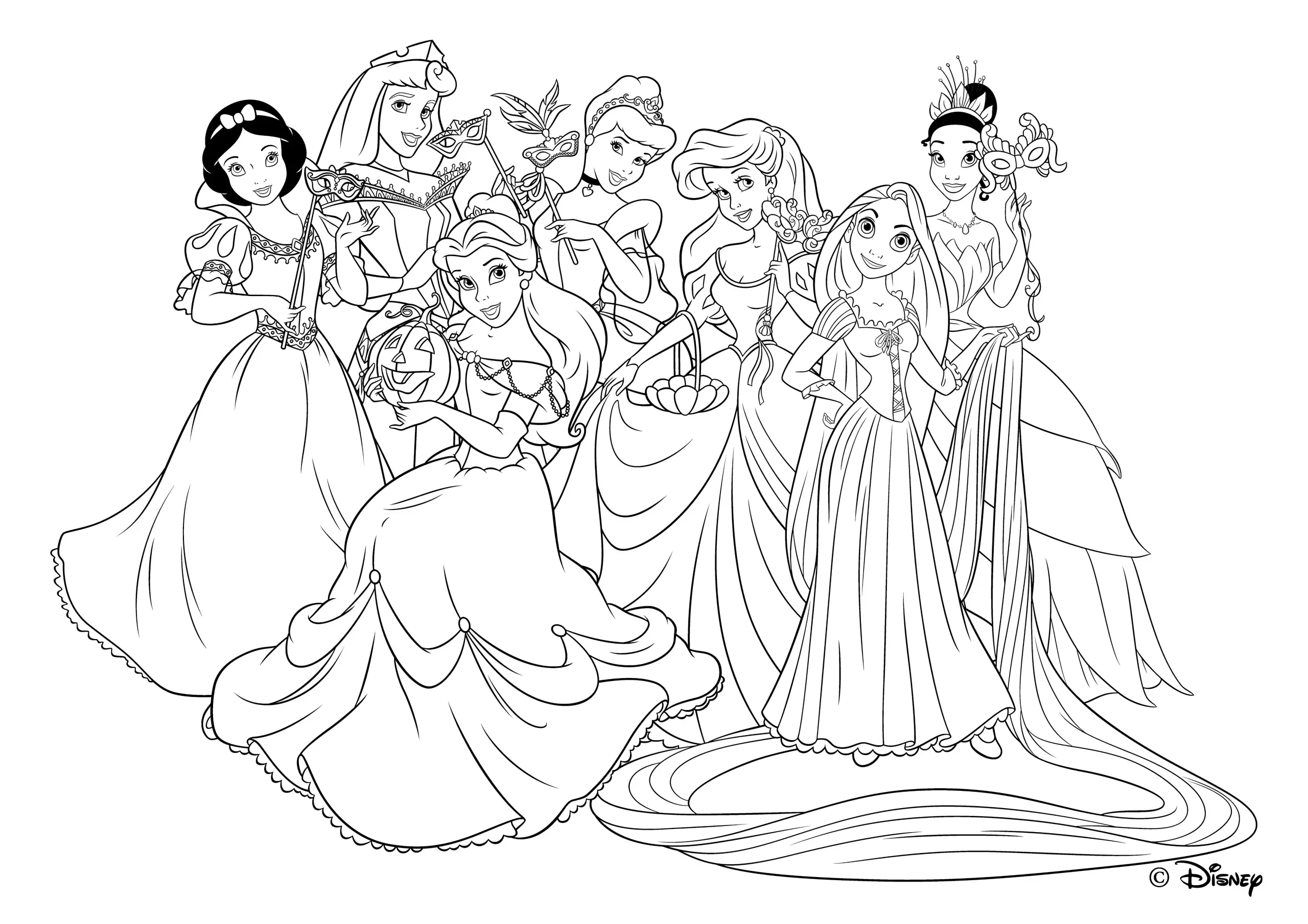 Princesas Para Colorir para download gratuito
