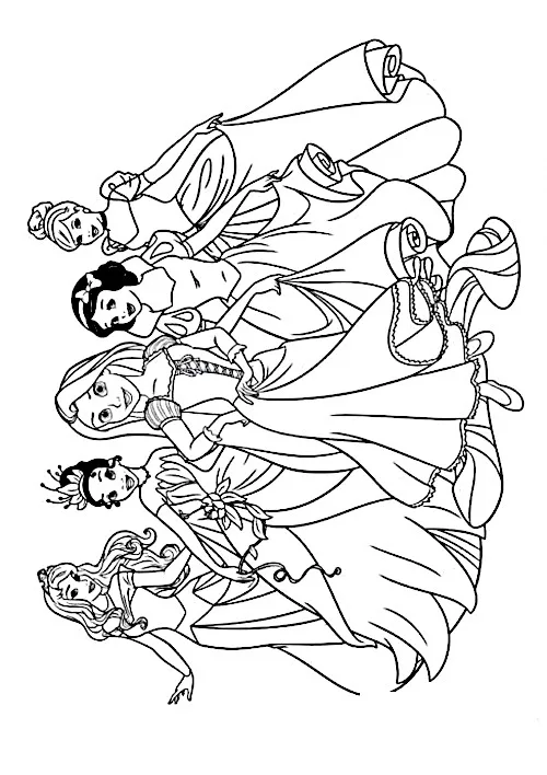 imagem de Princesas Para Colorir para colorir grátis