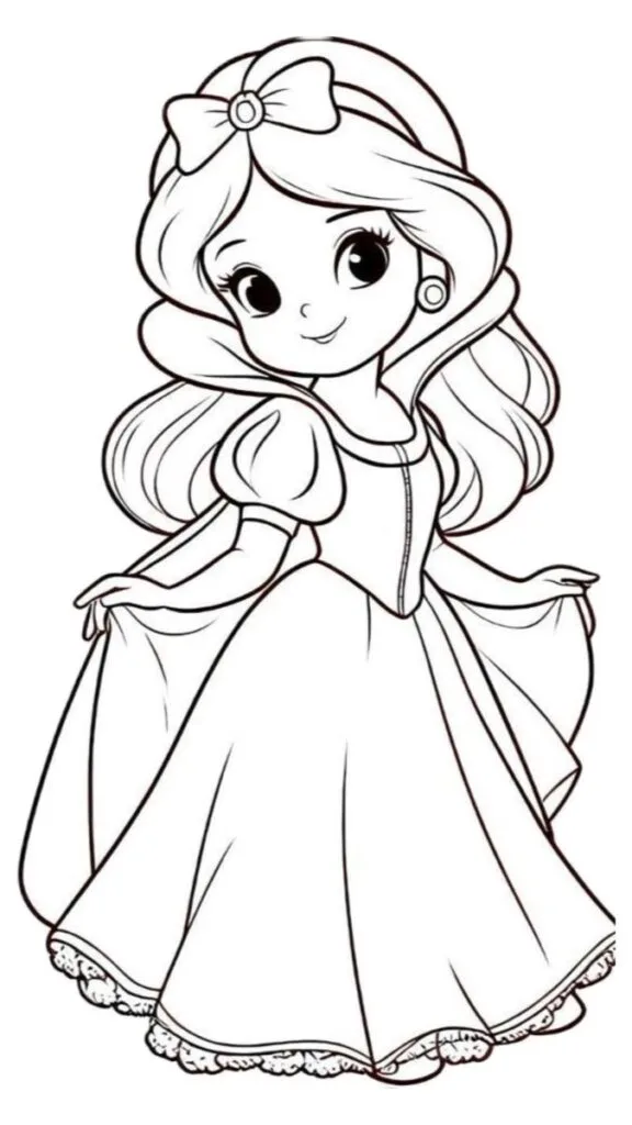 desenho de Princesas Para Colorir para imprimir