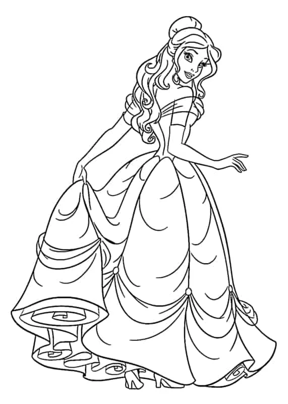 desenho educativo de Princesas Para Colorir