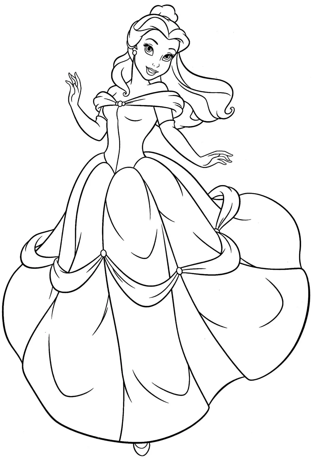 desenho de Princesas Para Colorir para imprimir