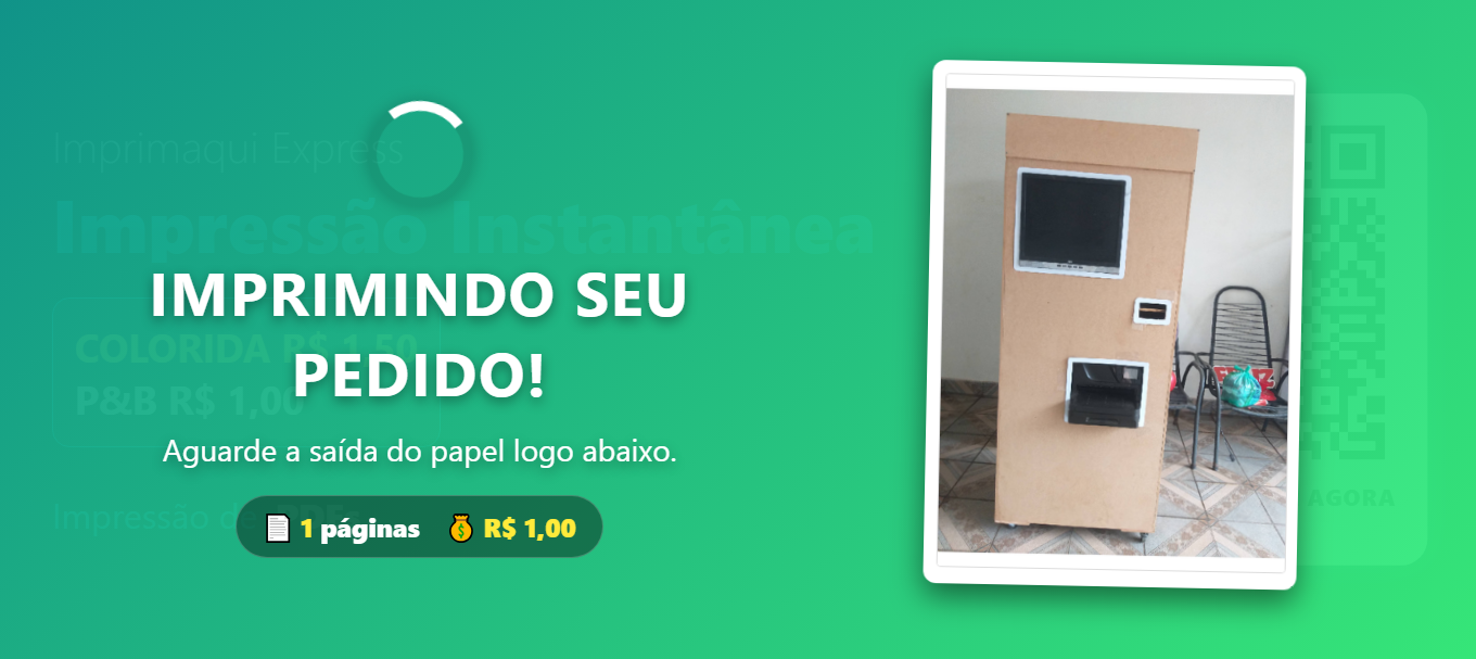 Tela do Totem - Imprimindo